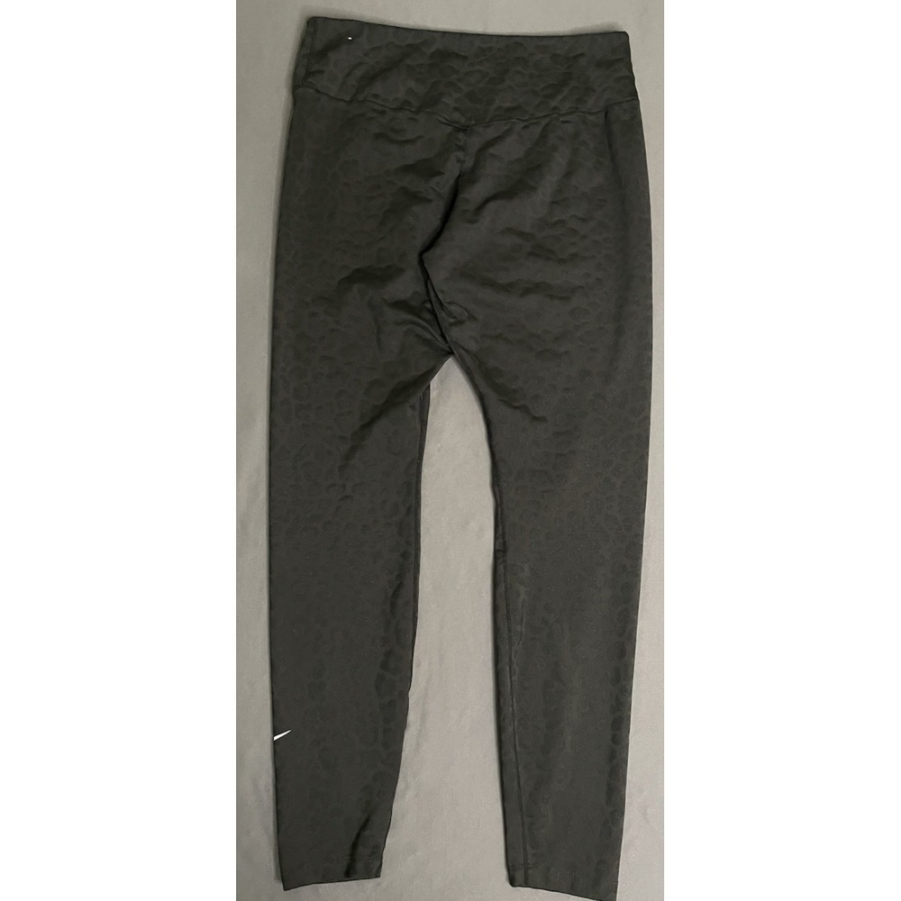 Nike Leggings Womens Large Black Glitter Animal Print High Rise Leopard Print - Picture 7 of 13